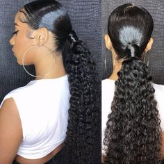 Puff Ponytail, Wrap Around Ponytail, Weave Ponytail Hairstyles, Hair Extensions Clip, Weave Ponytail, Curly Ponytail, Curly Hair Extensions, Red Wigs, Ponytail Styles