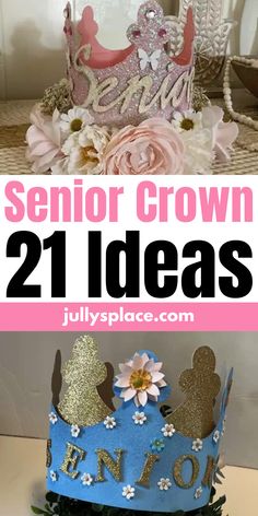 Senior Crown Senior Crown With Flowers, Tangled Senior Crown, Senior Sunrise Crowns, Senior Crown Ideas 2025, Senior Crown Ideas 2023, Senior Crowns High School