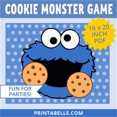 cookie monster game for kids to play on the computer or in printables with freebie