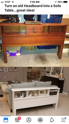 the before and after photos show what furniture looks like