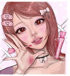 Cute Headshot Poses Drawing, Hachi Drawing, Cute Artstyle Ideas, Shoujo Makeup, Harajuku Drawing, Hachi Fanart, Nana Drawing, Gyaru Drawing, Hachiko Nana