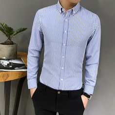 Product information:Material: Cotton clothShirt type: formal shirtSleeve length (cm): fullGender: MenModel: cs60Fabric type: clothNeck: square collarStyle: formalBuckle type: single-breastedItem type: shirtDesign type: stripedSleeve type: conventionalSize Information: Size: M 90-110 kg, L 110-125 kg, XL 125-140 kg, 2XL 140-155 kg, 3XL 150-165 kg, 4XL 165-175 kg, 5XL 175-195 kg Note:1.Asian sizes are 1 to 2 sizes smaller than European and American people. Choose the larger size if your size betwe Formal V-neck Summer Shirt, Summer Formal V-neck Shirt, Classic V-neck Shirt For Semi-formal Occasions, Classic V-neck Cotton Shirt, Classic Cotton V-neck Shirt, Semi-formal Slim Fit Dress Shirt With Casual Collar, Casual Collar Cotton Office Shirt, Casual Fitted Dress Shirt For Office, Fitted Casual Dress Shirt For Office