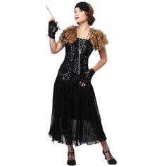 The Fun Costumes Charleston Flapper CostumeStep back into the era of the Roaring 20s when you slip into this elegant dress costume ensemble. A fun new style design from our Made by Us studios, this costume was produced by our talented team of artists, designers, and developers. Assembled with hand-picked fabrics and quality ready to last you years, this costume is ready for some classic costume fun!Attention to DetailThis costume ensemble includes an extra elegant dress. The dress features a flo Plus Size Flapper Costume, Plus Size Flapper, Classy Costumes, Halloween Costumes Creative, Plus Size Flapper Dress, Halloween Diy Costumes, Cute Halloween Costume Ideas, Style Année 80, Easter Dress Toddler