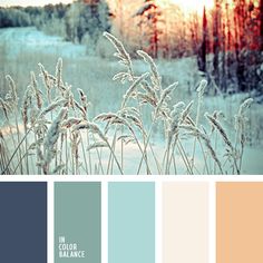 the color scheme is blue, green and beige with some white grass in front of it