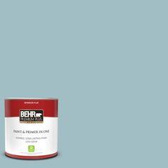 the behr paint is light blue with white trim