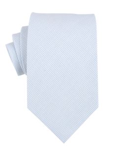 Light Blue and White Pinstripes Cotton Necktie | Wedding Ties Ties Neckties | The Brothers at OTAA.COM Fitted Pinstripe Ties For Business, Classic Vertical Stripes Tie For Black Tie Events, Classic Vertical Stripes Ties For Black Tie Occasions, Classic Black Tie With Vertical Stripes, Classic Ties With Vertical Stripes For Black Tie Events, Classic Suit And Tie Accessories With Vertical Stripes, Classic Tie With Vertical Stripes, Classic Vertical Striped Tie, Classic Vertical Stripe Tie