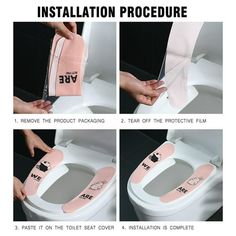 instructions on how to install a toilet seat cover