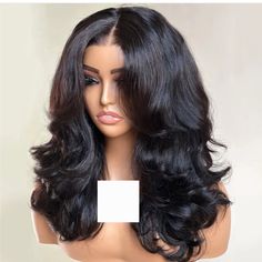 100% Human Hair Wig... Knots Have Been Bleached And Hair Has Been Dyed Jet Black. Additional Pictures Will Be Added.. Never Worn Only Tried On Wavy With Curtain Bangs, Long Hair Wigs, Wave Wig, 100 Human Hair Wigs, Wig Stand, Raw Hair, Lace Closure Wig, Human Hair Wig, Hair Fibers