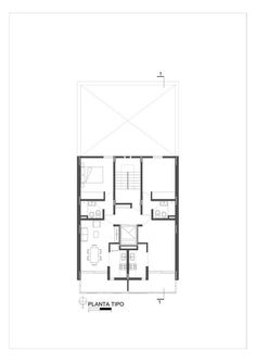 the floor plan for an apartment with two floors and three levels, in black and white