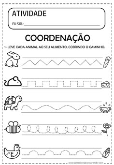 an activity sheet for children to practice their handwriting