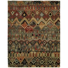 A lively assemblage of eclectic motifs and patterns with narrow borders gives these rugs a yet timeless appeal. Each rug is hand-knotted using premium hand-spun wool. Rug Size: Runner 2'6" x 8' | Bungalow Rose Donovin Southwestern Hand-Knotted Wool Rust/Ivory Area Rug Wool in White, Size 30.0 W x 0.5 D in | Wayfair Upholstry Fabric, Blue Earth, Southwestern Area Rugs, Southwestern Rug, Transitional Rug, Artisan Rugs, Abstract Geometric Pattern, Rug Brown, Ivory Area Rug