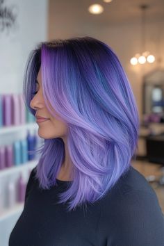 29 Blue Ombre Hair Color Ideas That Are Trending Now 💙 Dive into the vibrant world of blue ombre with these stunning styles! #OmbreHair #BlueHair #HairColorTrends Blue Purple Ombre Hair, Purple Balayage Hair, Blue Hair Ombre, Ombre Hair Color For Brunettes, Holiday Hair Color, Long Ombre Hair, Hairstyles Colour, Edgy Hair Color, Ombre Hair Color Ideas