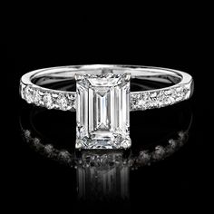 Ross-Simons - 2.30 ct. t. w. Lab Grown Diamond Ring in 14kt White Gold. Size 5. Classically glamorous at an incredible value, our 2.00 carat emerald-cut lab-grown diamond ring showcases exceptional faceted sparkle in a timeless style. Finely crafted in polished 14kt white gold and sparked with .30 ct. t. w. round brilliant-cut lab-grown diamonds along the slender band. Lab-grown diamonds are identical to mined diamonds according to their optical, physical and chemical properties. All Ross-Simons Physical And Chemical Properties, Diamond Birthstone, 14kt Gold, Emerald Cut, Round Brilliant, Timeless Style, Lab Grown, Lab Grown Diamonds, Diamond Jewelry