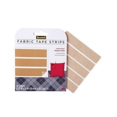 the fabric tape strips are brown and white