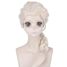 Category:Cosplay Wig,Cosplay Costume Wig; Gender:Women's; Top to Bottom:30; Wig Type:Halloween Wig,Celebrity Wig,Party Wig,Natural Wigs,Cosplay Wig; Types:Cosplay Wigs; Occasion:Daily Wear; Age Group:Adults; Characters:Princess,Elsa; Cosplay Works:Frozen II; Wig Fiber:Heat Resistant Fiber; Wig Length Range:30; Color Shade:Blonde; Hair Material:Synthetic Hair; Cap Construction:Machine Made; Texture:Plaited; Length:Long; Features:Anime,Comfy,Fashion,Cosplay,Party; Net Weight:0.28,0.28; Heat Resist Masquerade Party Dresses, Elsa Cosplay, Celebrity Wigs, Womens Cosplay, Ponytail Wig, Wig Party, Frozen Elsa And Anna, Halloween Wigs, Natural Wigs