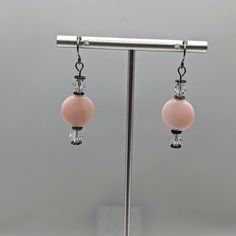 Pink Peruvian Opal Round Earrings ,Genuine Crystals Dangle Hook Wire Earrings Hand Made All Gemstones Are Geuine Coin Shapped Opal With Dicone Crystals Stainless Steel Ear Hooks Peruvian Opal, Coin Earrings, Teardrop Dangle Earrings, Holiday Earring, Triangle Earrings, Purple Crystals, Bar Earrings, Wire Earrings, Geometric Earrings