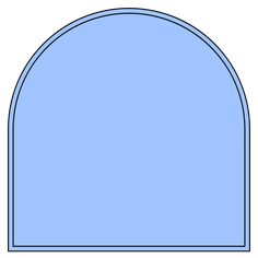 a blue arch is shown on a white background