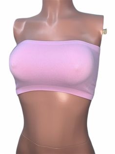 Pink Boyshorts, Pink Tube Top, Strapless Shirt, Outfits 2000s, Girly Girl Outfits, Swag Girl Style, Strapless Crop Top, Bandeau Bra, Party Tops