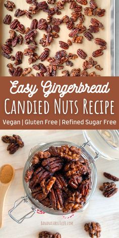 candied nuts recipe Candied Nuts Recipe Christmas, Candied Nuts Recipe Easy, Gluten Free Vegan Recipes Dinner, Holiday Baking Thanksgiving, Candied Nuts Recipe, Spiced Nuts Recipe, Holiday Baking Gifts, Gluten Free Vegan Recipes Desserts, Holiday Baking Ideas