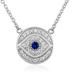 PRICES MAY VARY. Quality materials: The best quality silver, this gorgeous necklace is made in 925 sterling silver with a rhodium finish and featuring a pendant with CZ. Fashionable design: One of the best ways to sport the evil eye design, this beautiful necklace has a round amulet with an eye-shaped carving of metal dotted with light-catching cubic zirconia. Perfect size: The design features an adjustable chain with a 16-18 inch length. The pendant diameter is .5". The weight is 3.2 grams. Gre Hamsa Evil Eye, Hamsa Jewelry, Evil Eye Design, Protection Necklace, Evil Eye Necklace, Eye Necklace, Fashion Jewelry Necklaces, Gorgeous Necklaces, Evil Eye