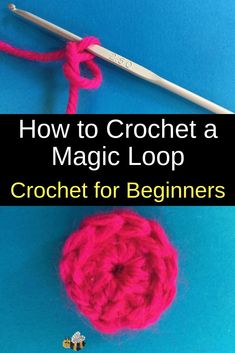 the crochet loop is being used to make a flower