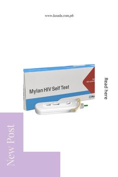 Mylan HIV self-test kit with packaging and test device displayed. Take Control, Range