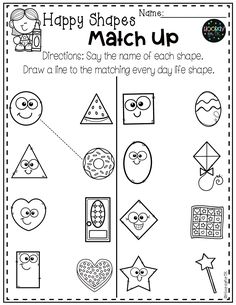 a printable worksheet for making shapes match up