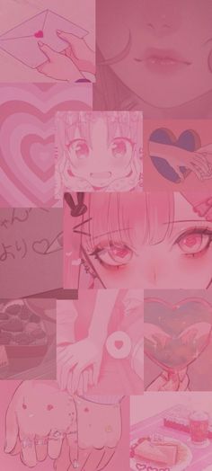 an anime collage with many different images