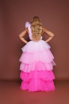 Pink Ombré Bow Skirt Set - 2 piece skirt set - Ombré pink from light to hot pink - Zipper closure top - Top bow is can be loosed and tied to your preference - Hi low skirt with elastic waist - Skirt is 19” in front and 44” in back Step into style with the Pink Ombré Bow Skirt Set, a delightful two-piece ensemble that effortlessly blends from a gentle light pink to a bold hot pink. The top, complete with a handy zipper closure, showcases a versatile bow that you can tie to your liking for that perfect touch of flair. This is perfect for Maternity photoshoots, Evening parties, Birthdays, photoshoots, Lingerie, Anniversary, Engagement, Pageant, Pregnant, Maternity photography studio, or other special occasions.Designed to compliment your body's natural curves.Every piece is designed for every Pink Long Skirt Dress For Party, Pink Ruffled Skirt For Party, Pink Ruffled Party Skirt, Pink Long Party Skirt, Pink Long Skirt For Party, Pink Long Flowy Skirt Dress, Hi Low Skirt, Maternity Photography Studio, Hi Low Skirts