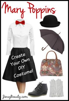 mary poppin's create your own diy costume with the help of an adult