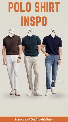 Mens Sophisticated Casual, Formal Polo Outfit Men, Polo Combinations, Polo T Shirts For Men Outfit Formal, Formal Wardrobe For Men, Ootd Polo Shirt Man, Polo Outfit Ideas For Men, Polo Shirt And Jeans Outfit Men