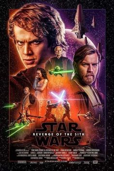 the poster for star wars, which features characters from all over the world and in different stages