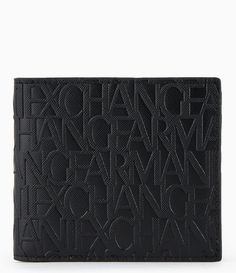 From Armani Exchange&#x2C; this wallet features:Allover Armani Exchange embossed logo detail(8) credit card slots(1) money slotOne sizeApprox. 4.5" long x 3.9" wide x 0.59" tallPolyesterImported. Luxury Black Trifold Wallet For Daily Use, Luxury Black Trifold Travel Wallet, Luxury Black Classic Trifold Wallet, Luxury Black Rectangular Trifold Wallet, Armani Wallet, Fold Wallet, Armani Exchange, Embossed Logo, Dillard's