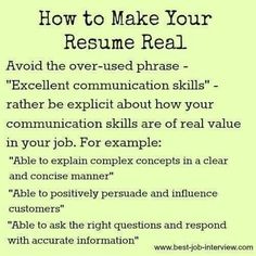 a green poster with the words how to make your resume real