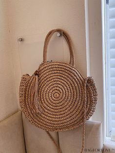 BagForLove - Summer Vacation Essential: Chic Straw Beach Bag with Tassel Decoration Product Description Color Khaki Strap Type Double Handle Details Tassel Bag Size Medium Pattern Type Plain Style Vacation Type Straw Bag Material Paper Size Chart INCH CM Bag Length Bag Width Bag Height Handle Height 15 inch 4.7 inch 14.2 inch 6.3 inch Bag Length Bag Width Bag Height Handle Height 38 cm 12 cm 36 cm 16 cm Details Pictures Similar Products h2 { text-align: center; } /* æ¢è¡ */ li{ white-space: no Trendy Beach Straw Bag With Tassels, Trendy Beach Bag With Tassels, Trendy Vacation Bag With Fringe, Trendy Tassel Beach Bag, Trendy Vacation Shoulder Bag With Fringe, Trendy Fringe Vacation Bag, Trendy Crochet Bag With Tassels For Beach, Trendy Fringe Shoulder Bag For Vacation, Trendy Beach Bags With Tassels