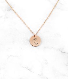 Minimalist Flower Necklace With Flower Charm, Rose Gold Flower Necklace With Round Pendant, Adjustable Rose Gold Flower Necklace, Minimalist Flower Necklace With Clavicle Chain, Adjustable Rose Gold Flower Pendant Necklace, Rose Gold Flower Necklace With Adjustable Chain, Rose Gold Charm Necklaces With Flower Shape And Charm, Rose Gold Flower Charm Necklaces, Minimalist Flower Necklace As Gift For Her