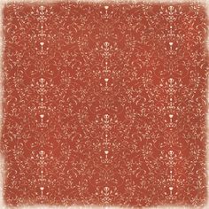 an orange and white background with intricate designs on the bottom, in shades of red