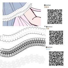 an image of a woman in a dress with qr code on her chest and other images