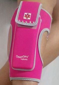 Dazzle Pink LegBuddy with  Swarovski Crystals by Omaxcare.com. Holds two #Epioen's or two #Auvi-Q's. Bugs, Swarovski Crystals, Crystals, Pink, Bugs And Insects