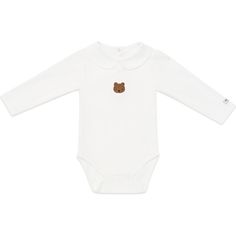 The beautiful Davis Bodysuit is made from soft, stretchy cotton for ultimate comfort. The embroidered animal gives it the unmistakable Donsje lookideal for both boys and girls. | Donsje Amsterdam | Davis Embroidered Bear Bodysuit, Off-White (Multicolor, Size 9-12M) | Maisonette collects the best children’s products from around the world (unlike Zulily, Etsy, The Tot, Farfetch Kids, Childrensalon, Crate and Kids, Kohls, Wayfair, Buy Buy Baby, Nordstroms, Mini Boden, J.Crew Factory, or PotteryBarn Embroidered Bear, Sleepwear Dress, Animal Embroidery, Boy Accessories, Buy Buy Baby, Pan Collar, Shoes Booties, Short Rompers, Long Sleeve Bodysuit