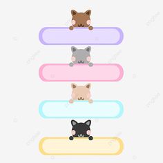 three cats and two dogs sitting on top of each other, cat, animal, cartoon png and psd