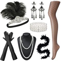 Great Gatsby Accessories, 20s Accessories, 20s Costume, 1920s Great Gatsby, Gatsby Accessories, 1920s Accessories, Flapper Accessories, Great Gatsby Themed Party, Flapper Headpiece