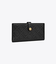 T Monogram Leather Zip Slim Wallet: Women's Designer Wallets | Tory Burch T Monogram, Designer Wallets, Monogrammed Leather, Slim Wallet, Personal Shopper, Card Wallet, Designer Shoes, Designing Women, Tory Burch