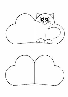 a drawing of a cat sitting on top of a cloud with the word love in it