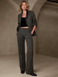 The perfect pant for greeting adventure among fresh seasonal blooms and the rising sun, this decadent pant is crafted from a lavishly textured tweed, finished with a cuffed hem for enduring, utilitarian appeal.  Plus, our designers added slider tabs Tweed Bottoms With Pockets For Work, Tweed Pants With Pockets For Fall, Fall Tweed Bottoms With Pockets, Chic Tweed Pants For Workwear, Fitted Tweed Pants For Workwear, Tweed Bottoms For Office In Fall, Fall Workwear Bottoms With Herringbone Pattern, Tweed Bottoms For Workwear In Fall, Fall Tweed Bottoms For Work