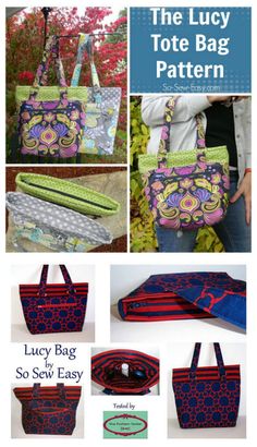 the lucky tote bag pattern is shown