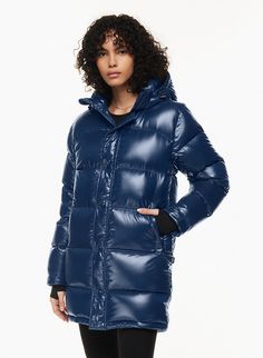 Super World™ THE SUPER PUFF™ MID | Aritzia US Sporty Weatherproof Down Puffer Jacket, Waterproof Down Puffer Jacket, Modern Nylon Puffer Jacket, Insulated Down Puffer Jacket, The Super Puff, Super Puff, Denim Vans, Easy Shape, Down Puffer Jacket