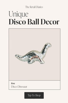 the retail guide for unique disco ball decor, featuring an image of a lizard on it's back