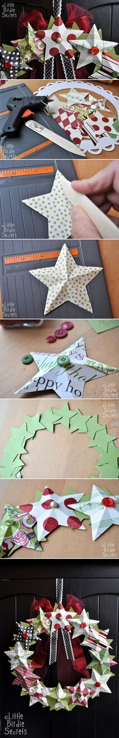 several pieces of paper cut out to look like stars