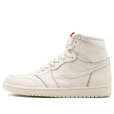 The Nike Air Jordan 1 Retro High OG 'Sail' is a stylish and versatile sneaker that can be dressed up or down. Featuring an Off-White Sail leather upper with a tonal Sail rubber outsole, the 'Sail' is perfect for any summer outfit. The University Red Nike Air branding on the tongue tab adds a pop of color, while the 'Triple Black' colorway makes this shoe perfect for any occasion. (AJ1/SNKR/High Top/Basketball/Wear-resistant) Nike Air Jordan 1 Retro, Air Jordan 1 Retro High Og, Air Jordan 1 Retro High, Red Nike, Nike Air Jordan 1, Triple Black, Air Jordan 1 Retro, Jordan 1 Retro High, Jordan 1 Retro